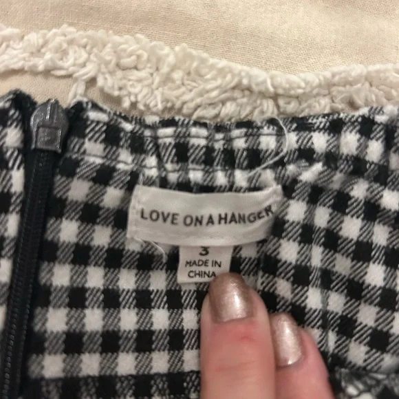 Love on a Hanger Black and White Gingham A-Line Skirt - Picture 3 of 6